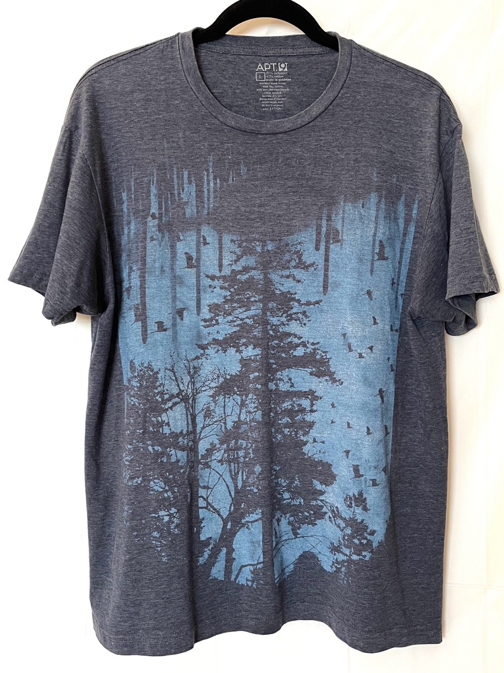 Apt. 9 Men's Heather Navy Graphic Tee with Tree Print